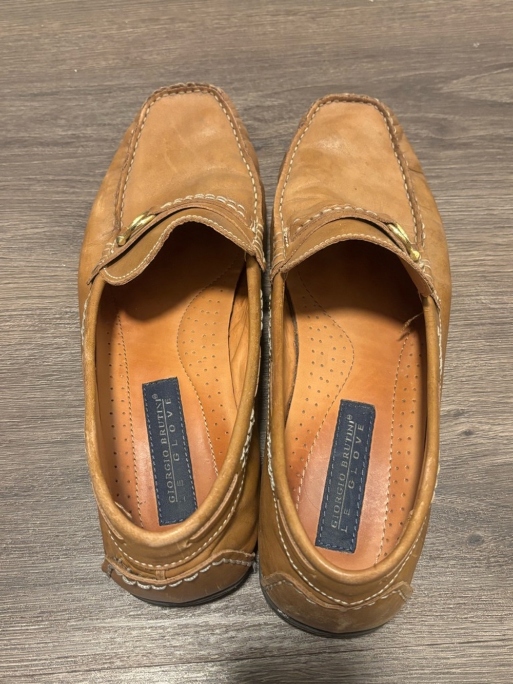 Giorgio Brutini Le Glove Tan Leather Moccasin Loafers